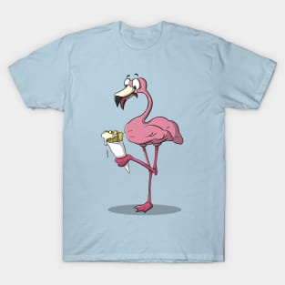 Flamingo with fries T-Shirt